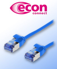 Cat. 6A slim patch cables from econ connect
