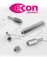 The spacer and threaded bolts from econ connect